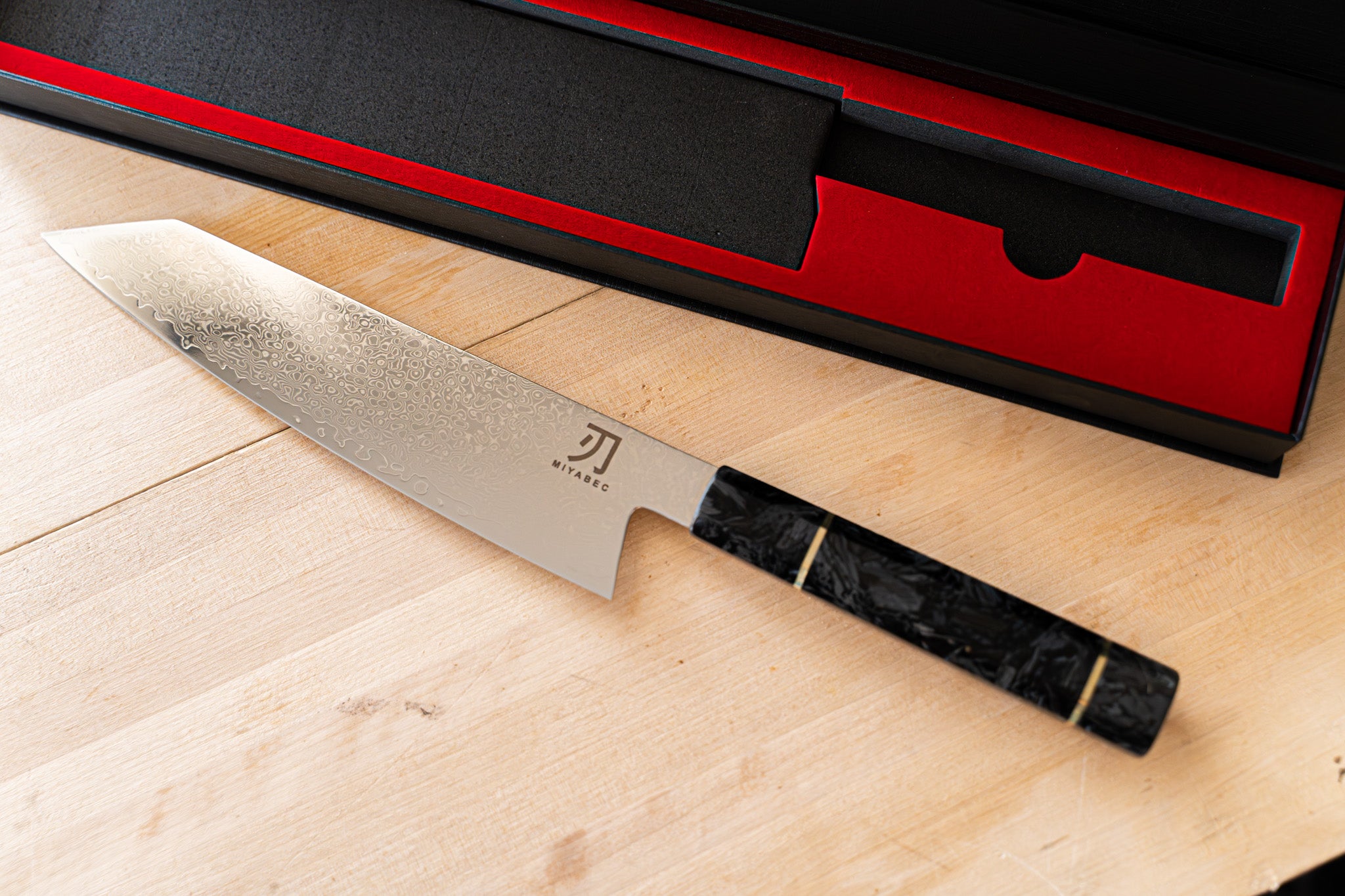 VG-10 Damascus Kiritsuke Knife — MIYABEC | 8.5 Inch